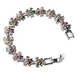 Silver Link Bracelet Tourmaline Gemstone Silver 7.75 Inches