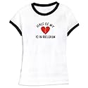 T-Shirt Ringer Woman White " Half Of My Belgium " Country