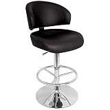 LumiSource Regent Hydraulic Barstool, Black