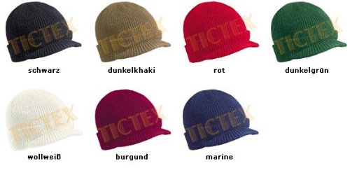 Strickmütze mit Schild