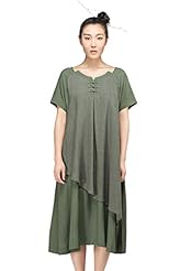 Linen/Viscose Short Sleeves  Dress