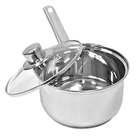 Ecolution Pure Intentions Stainless Steel 1-Quart Saucepan with Glass Lid