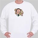 Man With Coffee Sweatshirt XX-Large White