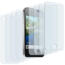 mumbi 8 x Displayschutzfolie iPhone 4S 4 Schutzfolie / 4 x Vorder- und 4 x R&uuml;ckseite