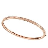 14K Rose Gold Diamond Bangle Bracelet