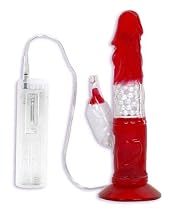 Doc Johnson iVibe Suction Cup Rabbit Vibrator, Strawberry