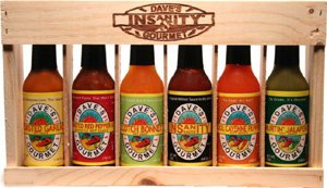 Gourmet Gift Set Spicy Six Pack: A variety of 5oz hot sauces in our special wooden crate.... by PapaDans.com
