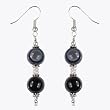 Handmade Agate, Pearl & Silver Earrings