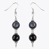EXP Handmade Agate, Pearl & Silver Earrings