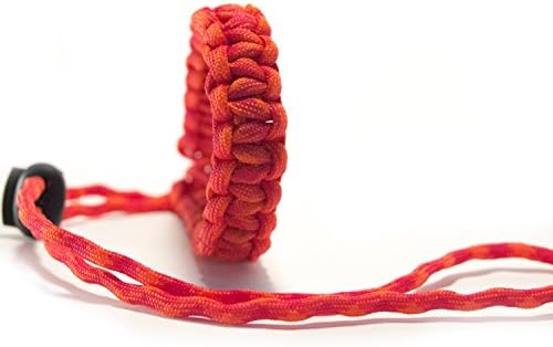 Strappd Paracord Camera Wrist Strap (Red &amp; Orange)