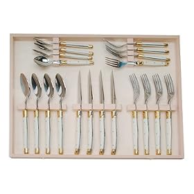 Laguiole boxed 20 piece cutlery set in wood gift box by Laguiole