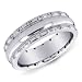 14K White Gold Men's Eternity Diamond Band Ring