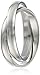 Amazon Collection Women's Stainless Steel Wave Band Ring