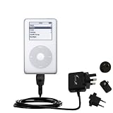International Wall / AC Charger for the Apple iPod 4G 20GB - Gomadic Brand w/ TipExchange Technology