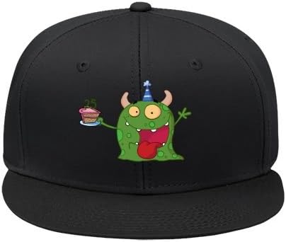 New Fashion Black Trend Male/female Snapback Adjustable Hip Hop Cap Monster With 25 Year Old Birthday Cake Hat