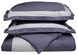 Wellesley Collection 300-Thread-Count Cotton Full/Queen Duvet Set, Blue