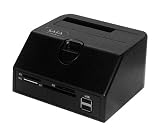 2.5" and 3.5" SATA HDD to USB 2.0 + eSATA External Docking Station with Built-in 2-port USB 2.0 Hub and Card Reader for CompactFlash MS (Memory Stick) SD (Secure Digital) and xD