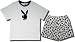 Playboy Classic Bunny Men's - 2 piece short pajama set in Black/White - Medium 32
