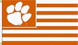 Clemson Tigers with Stripes Premium 3' x 5' Flag