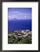 Brades Town View from Baker Hill, Montserrat Collections Framed Photographic Poster Print by Walter Bibikow, 17x21