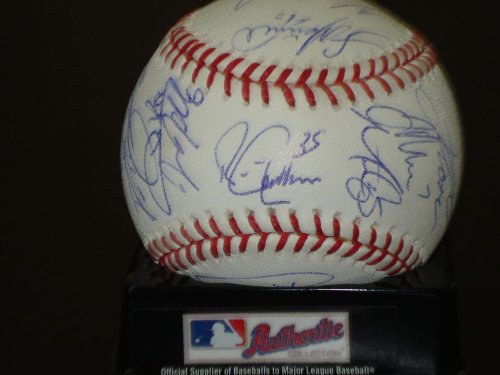 2010 MINNESOTA TWINS TEAM SIGNED AUTOGRAPHED BASEBALL BASE RON GARDENHIRE, MATT CAPPS, KEVIN SLOWEY, JIM THOME COA + PROOF PHOTO