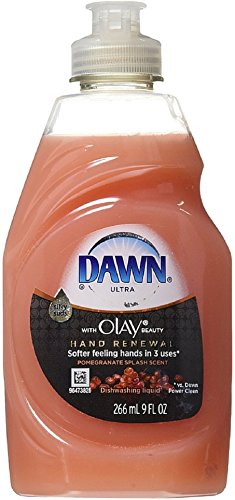 DAWN Ultra Dishwashing Liquid With Olay Beauty Hand Renewal, Pomegranate Splash Scent 9 oz (Pack of 4)