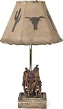 Western Saddle Lamp Base and Shade by Glenna Jean
