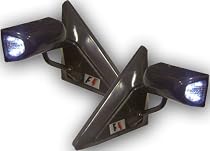 Nissan Sentra B14 F1 Mirrors 95-98 - Finish: Carbon Fiber Style