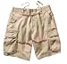 Tri-Color Desert Camo Vintage Paratrooper Cargo Shorts with Six Pockets