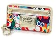 Coach Signature Poppy Glam Zip Around Wallet Bag Multi