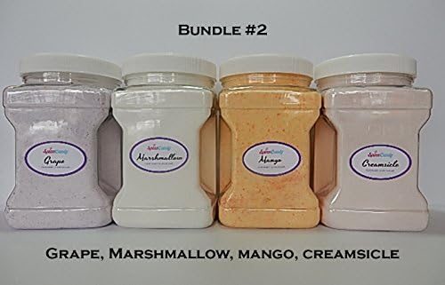 Commercial Bundle, Large: Offering a choice of 3 different bundles with 4 gourmet cotton candy sugars in each bundle. Each container has 64 ounces with a bundle total of 250 ounces. (Bundle 2)