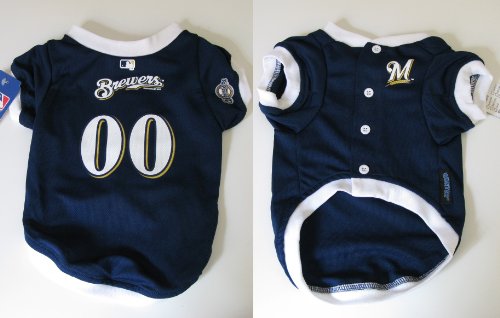 Milwaukee Brewers Pet Dog Baseball Jersey SMALL
