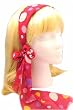 Head Band - Multi Polka Dots ~ Fuchsia