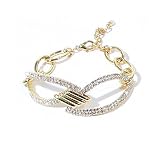 41CVfn0kbVL. SL160  Rhinestone Chain Bracelet   Gold