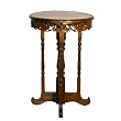 EXP Handmade Furniture - Antique Style 31" Teak Wood End / Sofa Table With Intricate Vine Carving