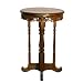 EXP Handmade Furniture - Antique Style 31" Teak Wood End / Sofa Table With Intricate Vine Carving