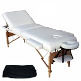 TecTake Massageliege Premium mit 10cm reiner Polsterung WEI� + Tasche & Alukopfst�tzevon "TecTake"
