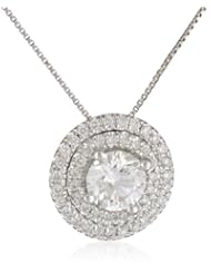 Kobelli "Jadore" Round Diamond Fashion Pendant Necklace (1 Cttw, HI/I1-I2)