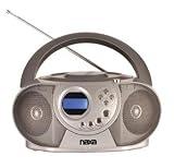 NAXA NX-248 Grey Portable CD MP3 Player Boombox AM FM Stereo w/Aux