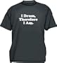 I DRUM Therefore I Am Men's Tee Shirt Medium-Navy