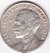 See larger 1953 Republica De Cuba 25 Cts Silver Coin - Patria Y Libertad, Centenarion De Marti 1853-1953