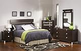 5pc Full Size Bedroom Set with Headboard in Endless Chocolate Finish