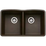 Blanco BL440182 Diamond Equal Double Bowl, Cafe Brown