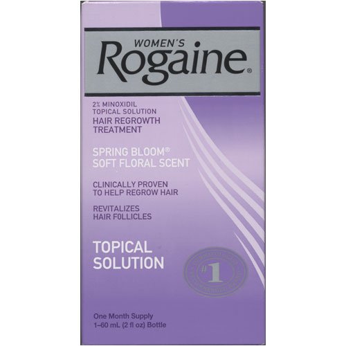 HealthPersonalCare: Women's Rogaine, Hair Regrowth Treatment, 2% Minoxidil Topical Solution, Spring Bloom Soft Floral Scent, One Month Supply  1   2 fl oz bottle 