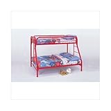 Twin and Full Bunk Bed in Red #AD 8120