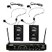 Audio2000 6032uf UHF Dual Cannel Wireless Microphone with Two Headset & Two Lapel (Lavalier) Mic