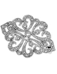 1/4 CT TW 14K White Gold Diamond Brooch