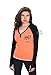 Harley-Davidson Womens Biker Zone H-D B&S V-Neck Orange Long Sleeve Henley - XL