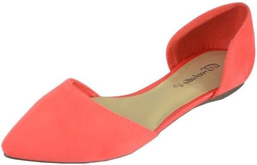 Breckelle's Dolley-03 Designer Inspired Pointy Toe D'orsay Flat