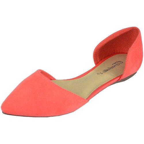 Breckelle's Dolley-03 Designer Inspired Pointy Toe D'orsay Flat
